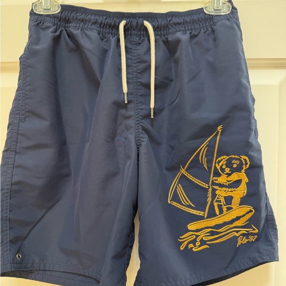 Ralph Lauren Blue and Yellow Swim Trunks Quick-Dry - Picture 1 of 6